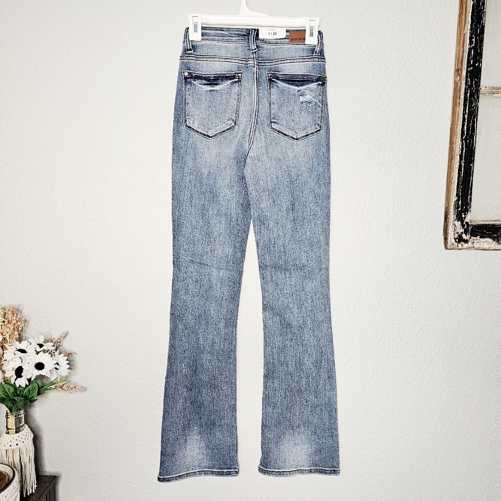 Judy Blue High Rise Bootcut Jeans Size 1/25 Slight Distressing Work Or Play NWT - Picture 10 of 15